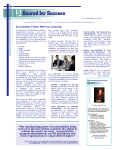 Training Werks 3rd & 4th Quarter Geared for Success Newsletter Image