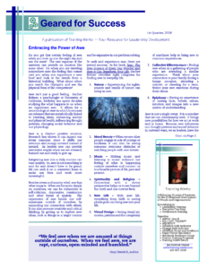 Geared for Success Newsletter